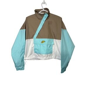 Women's Nike Sportswear Icon Clash Woven Anorak Wind Jacket Size S